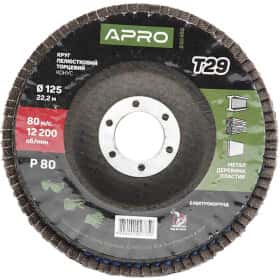 Круг пелюстковий Apro 830465 P80 125 мм