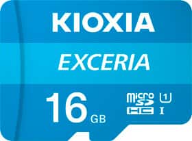 Карта памяти KIOXIA Exceria microSDHC 16 ГБ с SD-адаптером
