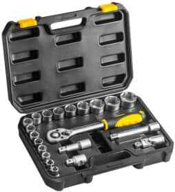 Набір торцевих головок та компонентів Topex 38D642 1/2", 3/8" (21 пр.)