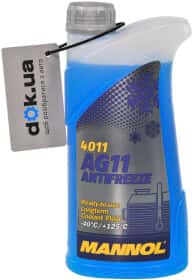 Готовый антифриз Mannol AG11 Longterm G11 синий -40 °C