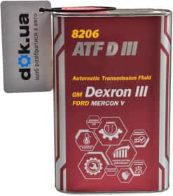 Трансмиссионное масло Mannol Dexron III Automatic Plus (Metal)