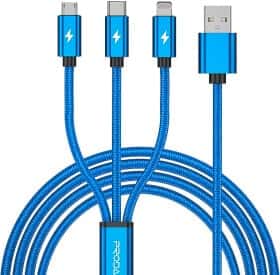 Кабель 3 в 1 Proda USB - Apple Lightning - type-C - Micro USB PD-B65TH-BL 1,2 м Кабель 3 в 1 Proda USB - Apple Lightning - type-C - Micro USB PD-B65TH-BL 1,2 м