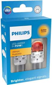 Автолампа Philips Ultinon Pro6000 P21W BAU15s оранжевая 11498AU60X2