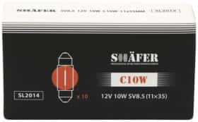 Автолампа Shafer C10W SV8,5 10 W прозора SL2014