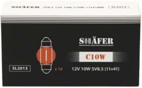 Автолампа Shafer C10W SV8,5 10 W прозора SL2013