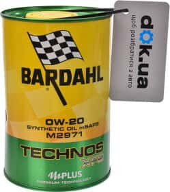 Моторна олива Bardahl Technos XFS M2971 0W-20 синтетична Моторна олива Bardahl Technos XFS M2971 0W-20 синтетична