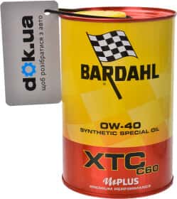 Моторна олива Bardahl XTC C60 0W-40 синтетична