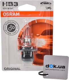 Автолампа Osram HB3 P20d 60 W прозора 900501b