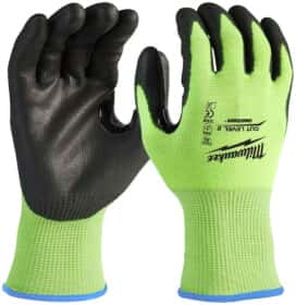 Рукавички робочі Milwaukee Hi-Vis Cut B синтетичні з поліуретановим покриттям зелені