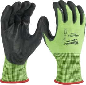Перчатки рабочие Milwaukee Hi-Vis Cut E синтетические с полиуретановым покрытием зеленые Перчатки рабочие Milwaukee Hi-Vis Cut E синтетические с полиуретановым покрытием зеленые
