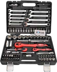 Набор инструментов Intertool ET-6082 1/2", 1/4" 82 ед.
