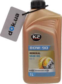 Трансмиссионное масло K2 Gear Oil GL-4 GL-5 MT-1 80W-90 минеральное Трансмиссионное масло K2 Gear Oil GL-4 GL-5 MT-1 80W-90 минеральное
