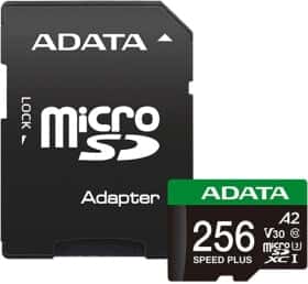 Карта памяти Adata Speed Plus microSDXC 256 ГБ с SD-адаптером Карта памяти Adata Speed Plus microSDXC 256 ГБ с SD-адаптером