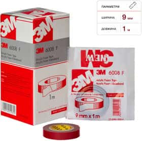 Двухсторонний скотч 3M 6008 F 00000043715 акриловая 9 мм x 1 м