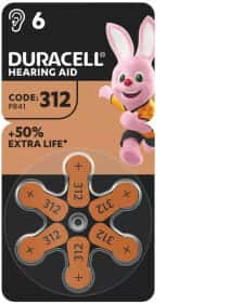 Батарейка Duracell Hearing Aid 6453349 312 1,45 V 6 шт