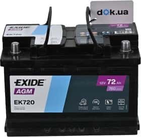 Аккумулятор Exide 6 CT-72-R AGM EK720