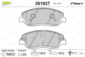 Тормозные колодки Valeo 301937