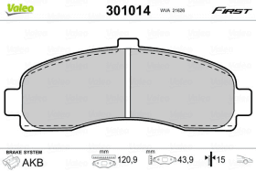 Тормозные колодки Valeo 301014