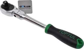 Тріскачка Toptul CJHM1631 з шарніром 1/2" 72 зубця 310 мм