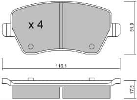 Гальмівні колодки Aisin BPRE1901