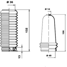 Пильник кермової рейки MOOG k150150