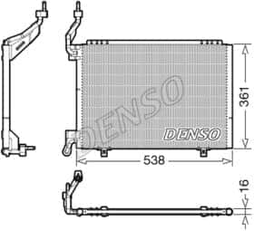 Радиатор кондиционера Denso dcn10038