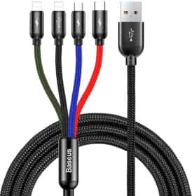 Кабель 4 в 1 Baseus USB - Apple Lightning - type-C - Micro USB Rapid Series 4-IN-1 CA1T4-A01 1,2 м
