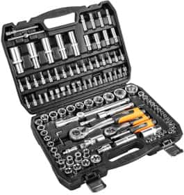 Набор торцевых головок и комплектующих Neo Tools 10-212 1/2", 1/4" (108 пр.)