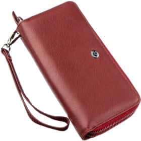 Клатч ST Leather 18868 без логотипа авто красный