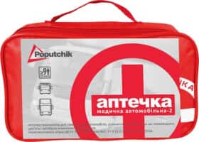 Аптечка автомобильная Poputchik АМА-2 в мягком чехле 02-077-М