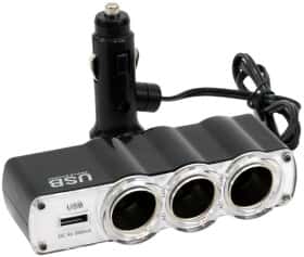 Розгалужувач прикурювача з USB Amio 01031