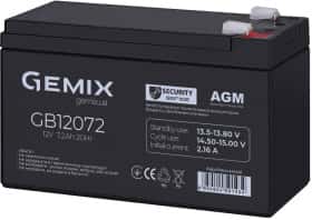 Акумулятор для ДБЖ Gemix GB GB12072 10630076 7.2 Аг 12 В Акумулятор для ДБЖ Gemix GB GB12072 10630076 7.2 Аг 12 В