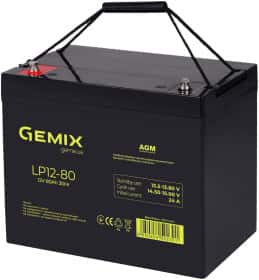 Акумулятор для ДБЖ Gemix LP LP12-80 10700222 80 Аг 12 В Акумулятор для ДБЖ Gemix LP LP12-80 10700222 80 Аг 12 В