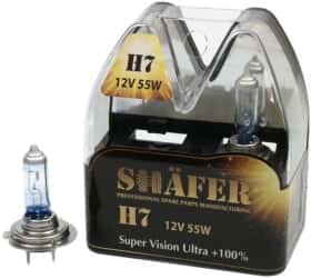 Автолампа Shafer Super Vision Ultra +100% H7 PX26d 55 W прозоро-блакитна SL3007