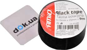 Изолента Amio 01430 черный ПВХ 25 мм х 9 м