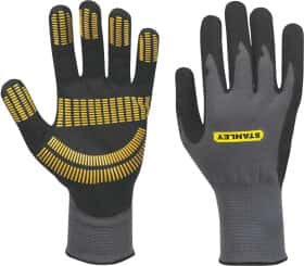 Рукавички робочі Stanley нейлонові з нітрилові покриттям сірі