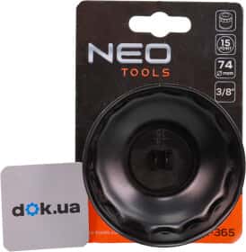 Ключ для съема масляных фильтров Neo Tools 11-365 74 мм