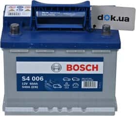 Аккумулятор Bosch 6 CT-60-L S4 Silver 0092S40060