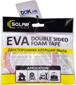 Двосторонній скотч Solar DS2062 EVA (етиленвінілацетат) 6 мм x 2 м
