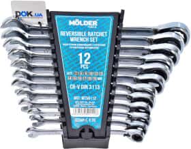 Набір ключів тріскачок комбінованих Molder MT59112 7-19 мм 12 шт
