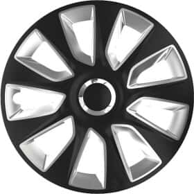 Комплект колпаков на колеса Elegant Stratos цвет черный + серебристый