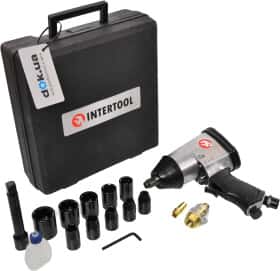 Пневмогайковерт Intertool PT-1101 (торцевые головки + чехол)