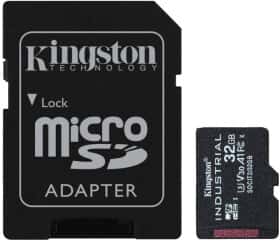 Карта пам’яті Kingston Industrial2 microSDHC 32 ГБ з SD-адаптером Карта пам’яті Kingston Industrial2 microSDHC 32 ГБ з SD-адаптером