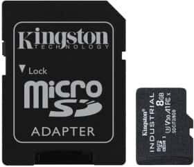 Карта памяти Kingston Industrial2 microSDHC 8 ГБ с SD-адаптером Карта памяти Kingston Industrial2 microSDHC 8 ГБ с SD-адаптером