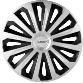 Комплект ковпаків на колеса Michelin Cosmo колір сріблястий + чорний Комплект ковпаків на колеса Michelin Cosmo колір сріблястий + чорний