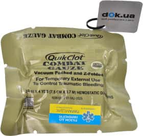 Гемостатичний бинт QuikClot Combat Gauze Z-Folded НФ-00000196 Гемостатичний бинт QuikClot Combat Gauze Z-Folded НФ-00000196