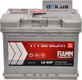 Акумулятор Fiamm 6 CT-60-R Titanium Pro L2-60P