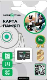 Карта пам’яті Green Vision microSDHC 64 ГБ Карта пам’яті Green Vision microSDHC 64 ГБ