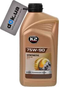 Трансмиссионное масло K2 Gear Oil GL-4 GL-5 MT-1 75W-90 синтетическое Трансмиссионное масло K2 Gear Oil GL-4 GL-5 MT-1 75W-90 синтетическое