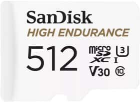 Карта памяти SanDisk High Endurance microSDXC 512 ГБ с SD-адаптером Карта памяти SanDisk High Endurance microSDXC 512 ГБ с SD-адаптером